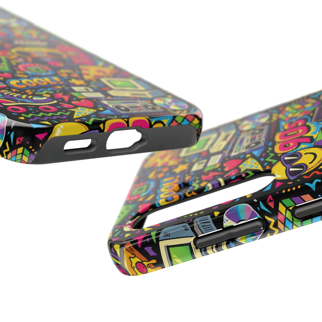 90s Retro Icons Tough Phone Case, Iphone and Samsung Phone Cases