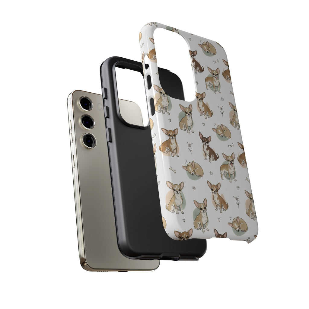 Watercolor Chihuahua Pattern Phone Case | Tough Case