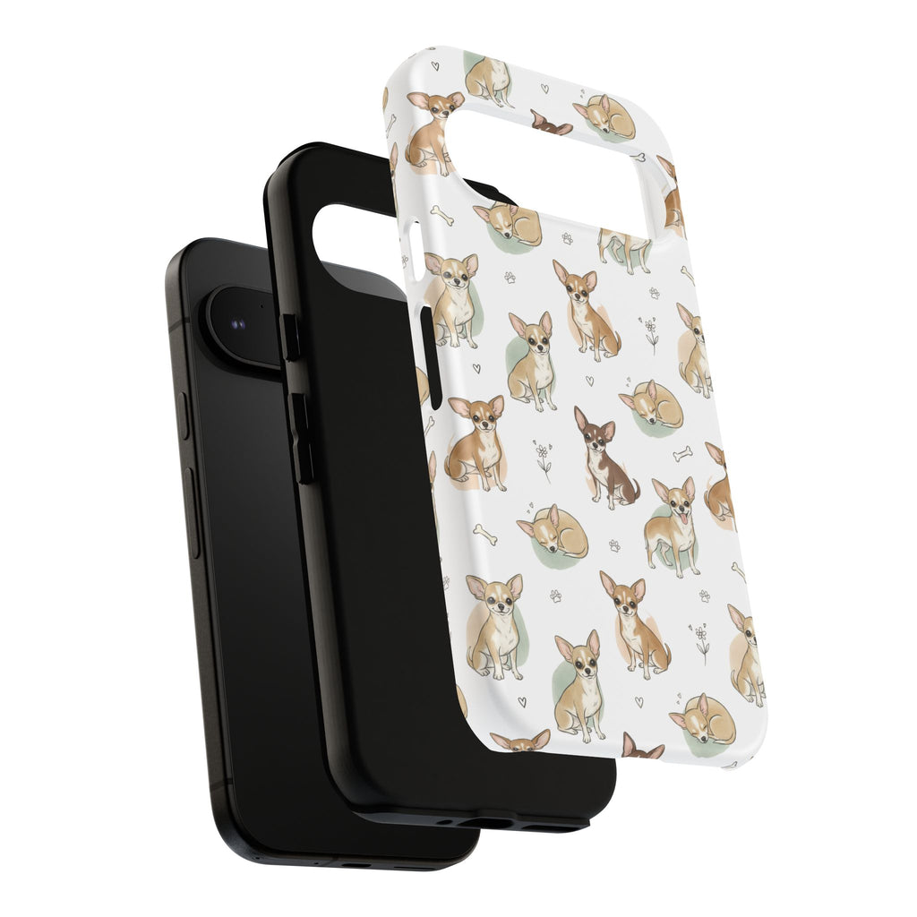Watercolor Chihuahua Pattern Phone Case | Tough Case