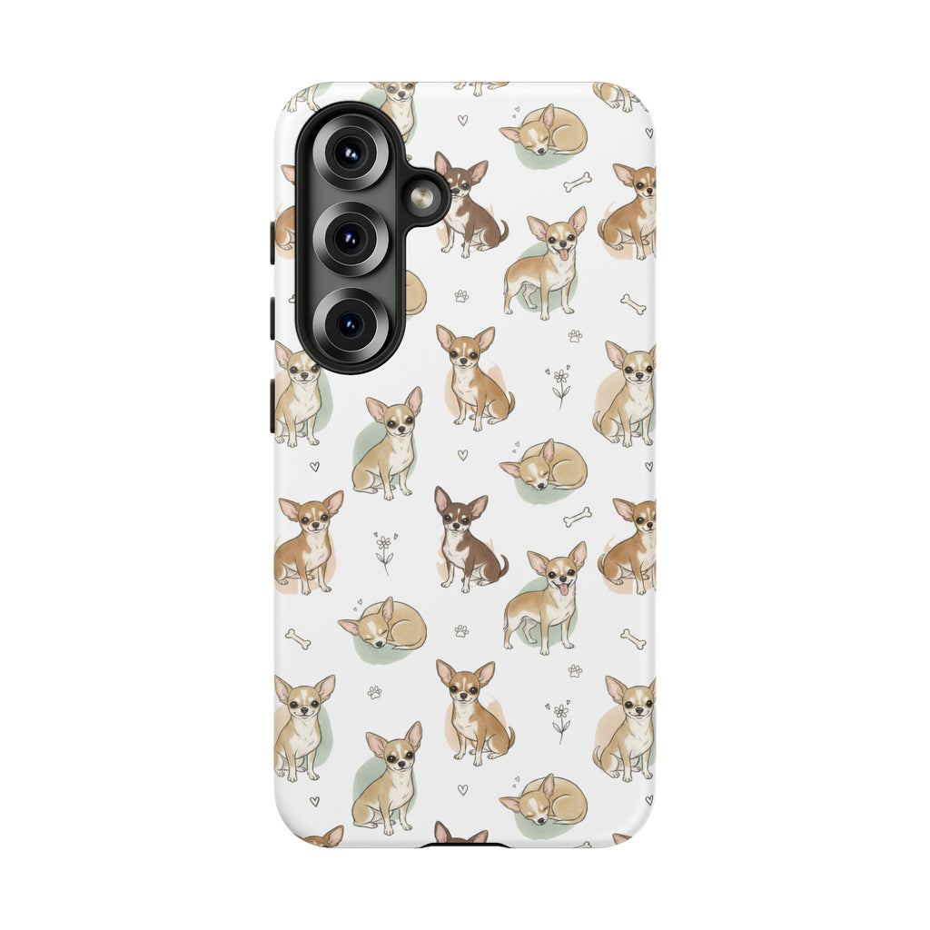 Watercolor Chihuahua Pattern Phone Case | Tough Case