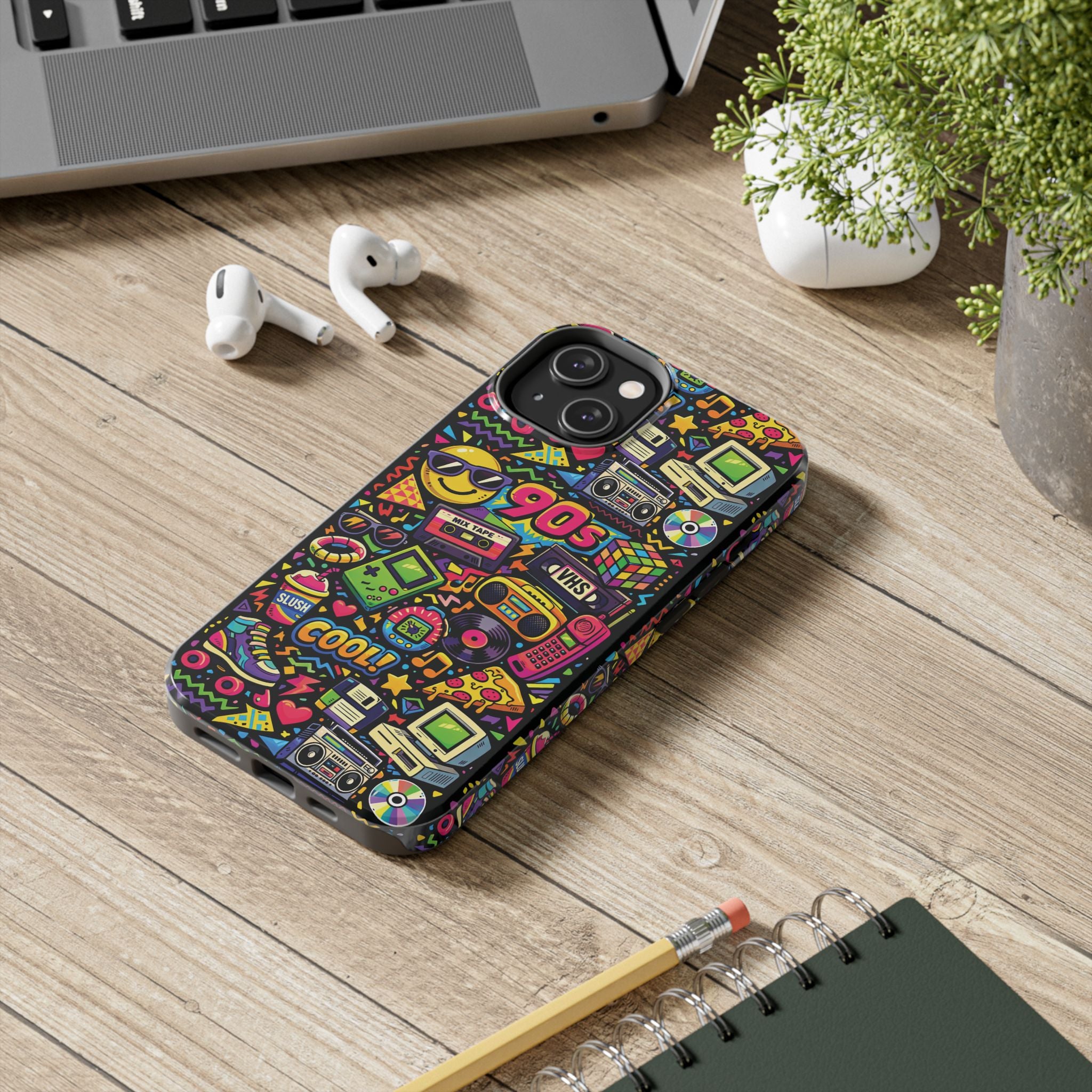 90s Retro Icons Tough Phone Case, Iphone and Samsung Phone Cases