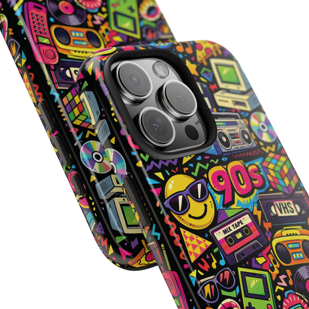 90s Retro Icons Tough Phone Case, Iphone and Samsung Phone Cases