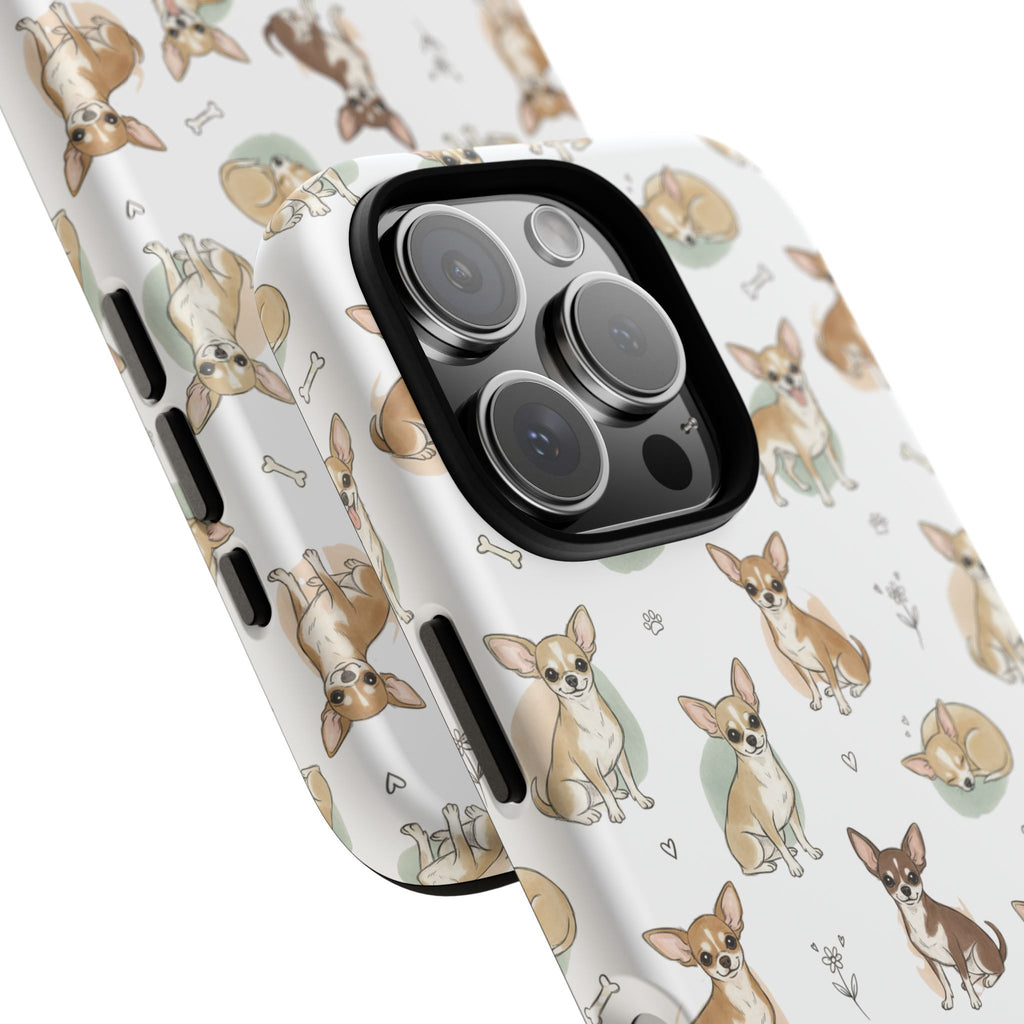 Watercolor Chihuahua Pattern Phone Case | Tough Case