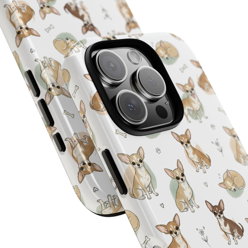 Watercolor Chihuahua Pattern Phone Case | Tough Case