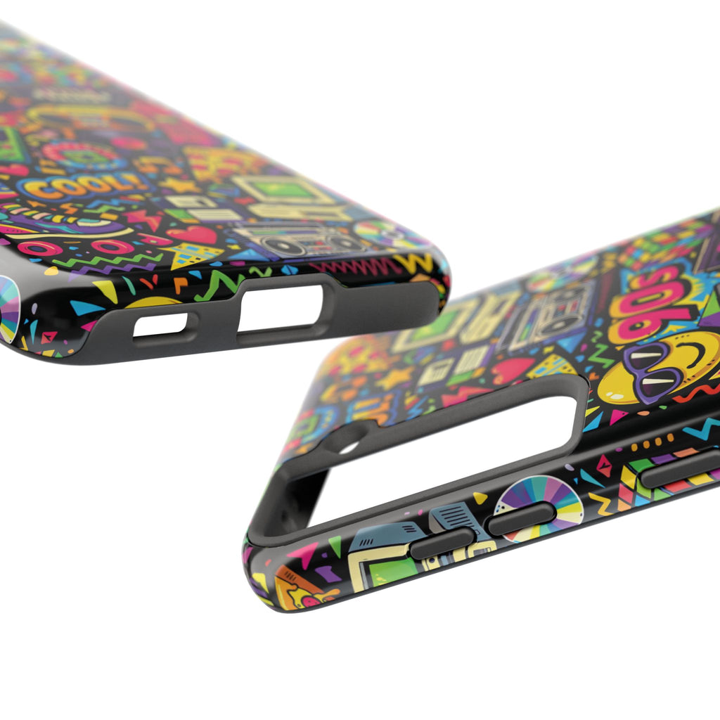 90s Retro Icons Tough Phone Case, Iphone and Samsung Phone Cases