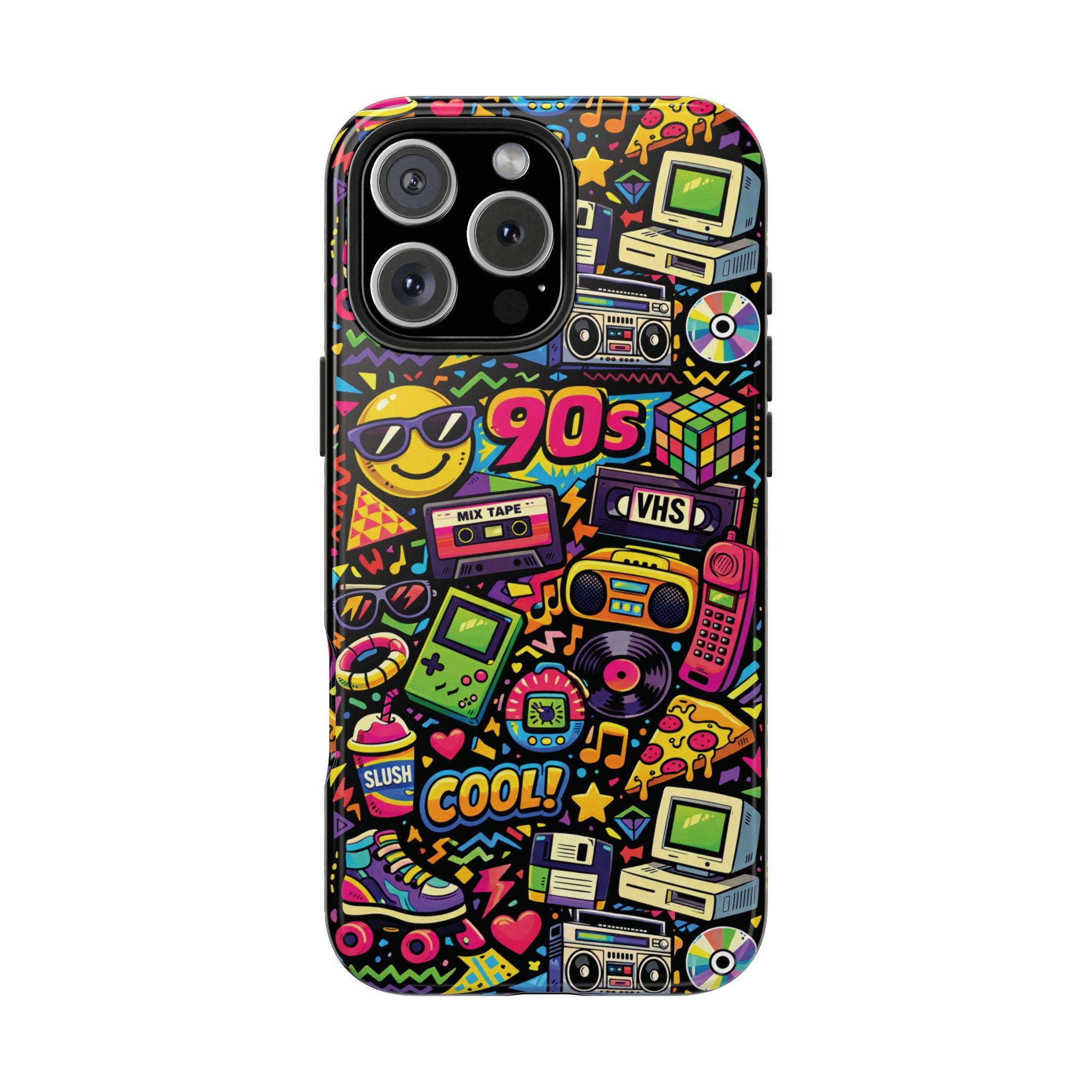 90s Retro Icons Tough Phone Case, Iphone and Samsung Phone Cases