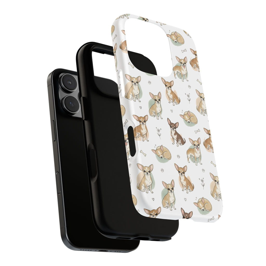 Watercolor Chihuahua Pattern Phone Case | Tough Case