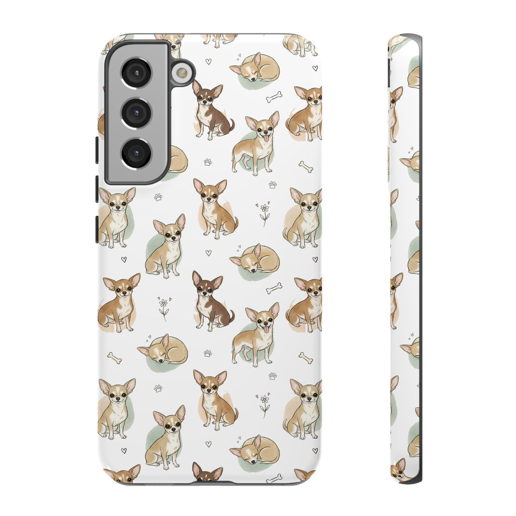 Watercolor Chihuahua Pattern Phone Case | Tough Case