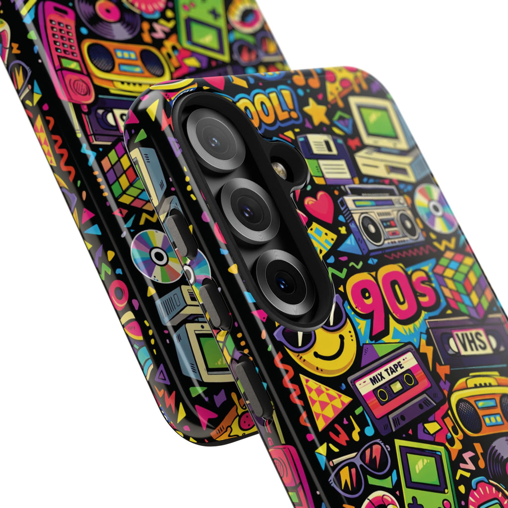90s Retro Icons Tough Phone Case, Iphone and Samsung Phone Cases