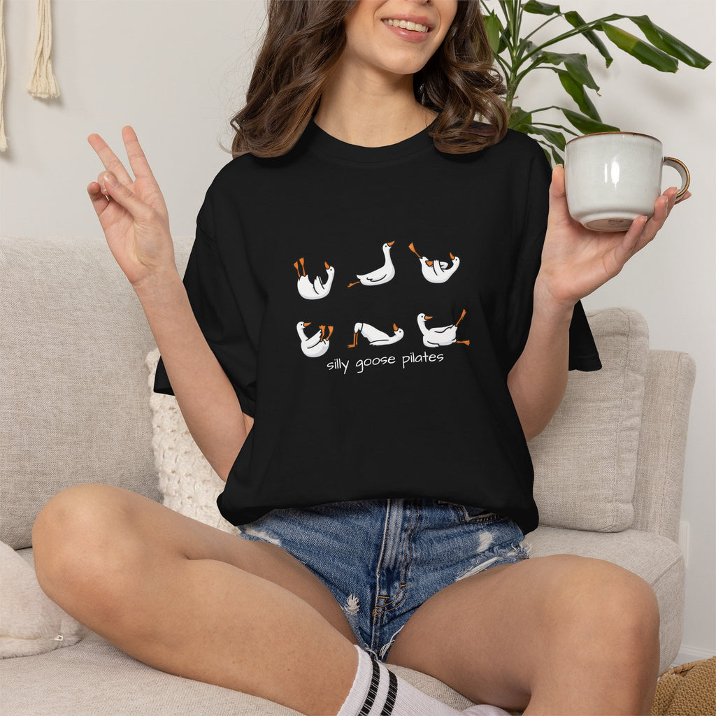 Silly Goose Pilates Poses T-Shirt | Cute Silly Goose Tee, Pilates Shirt