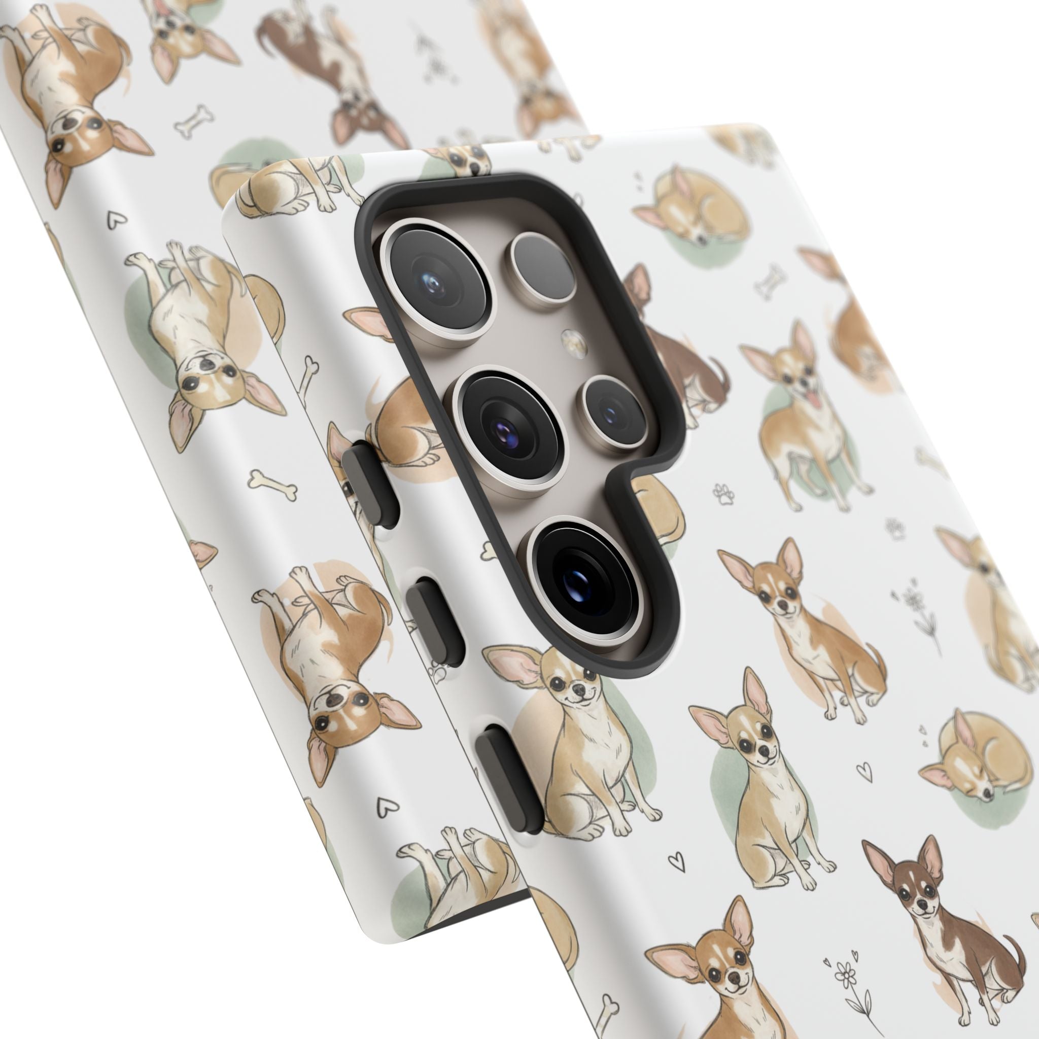 Watercolor Chihuahua Pattern Phone Case | Tough Case
