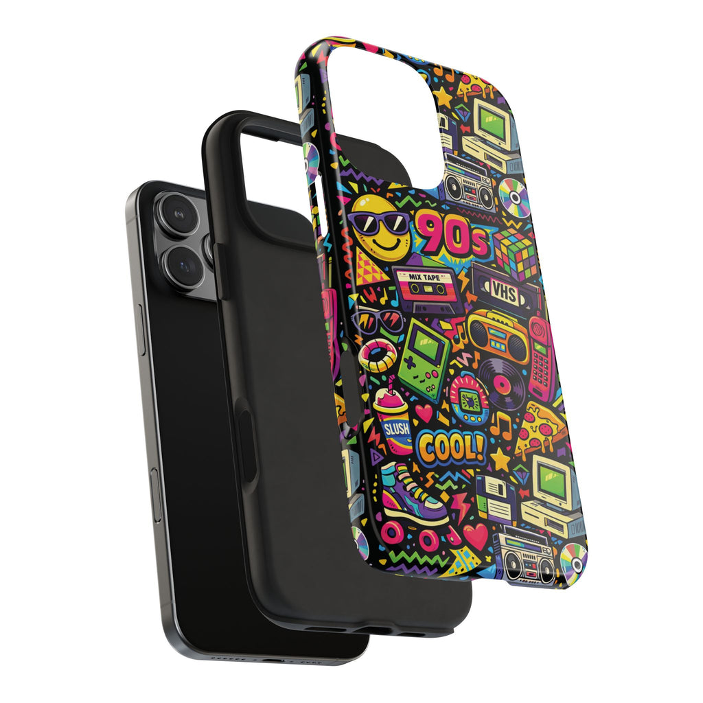 90s Retro Icons Tough Phone Case, Iphone and Samsung Phone Cases
