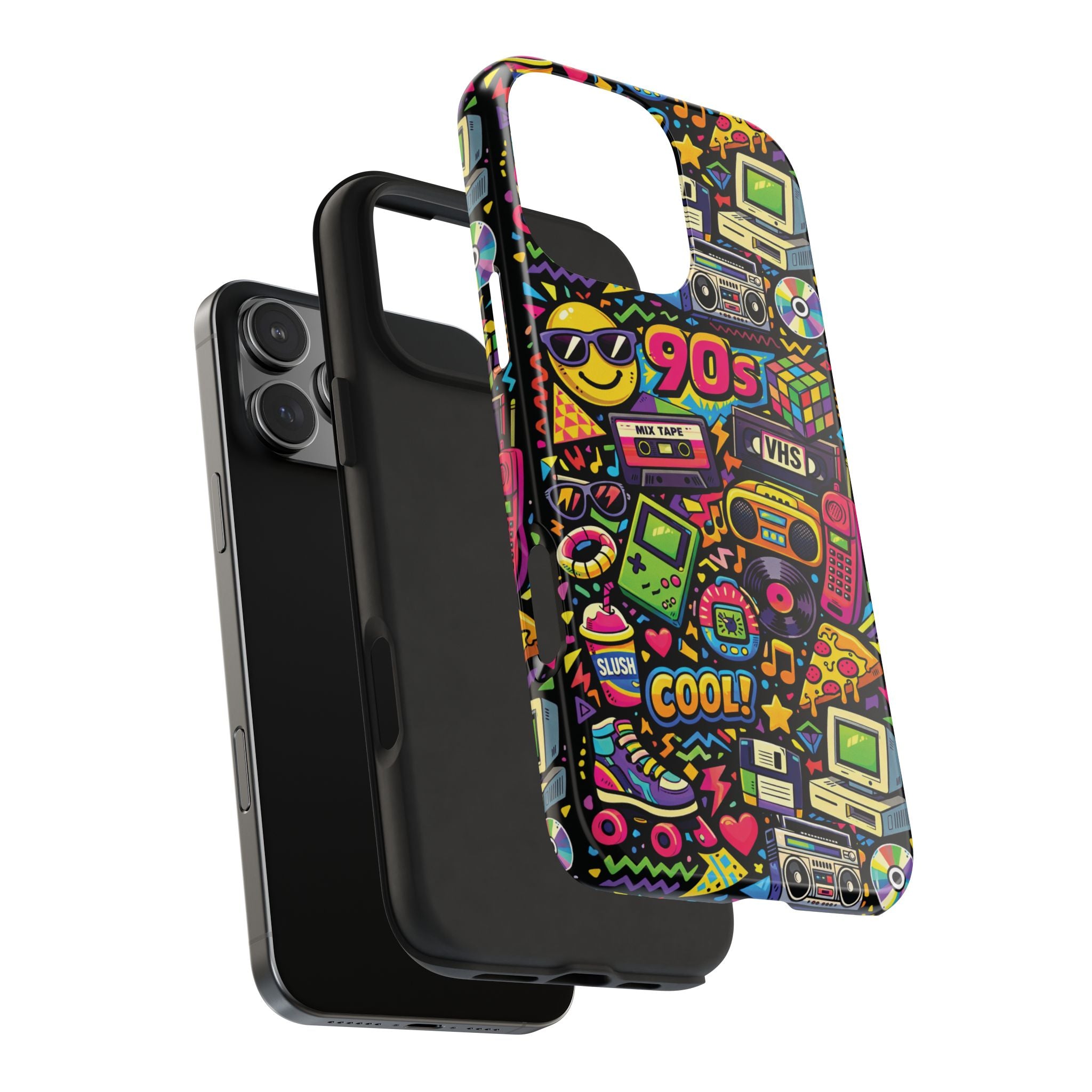 90s Retro Icons Tough Phone Case, Iphone and Samsung Phone Cases
