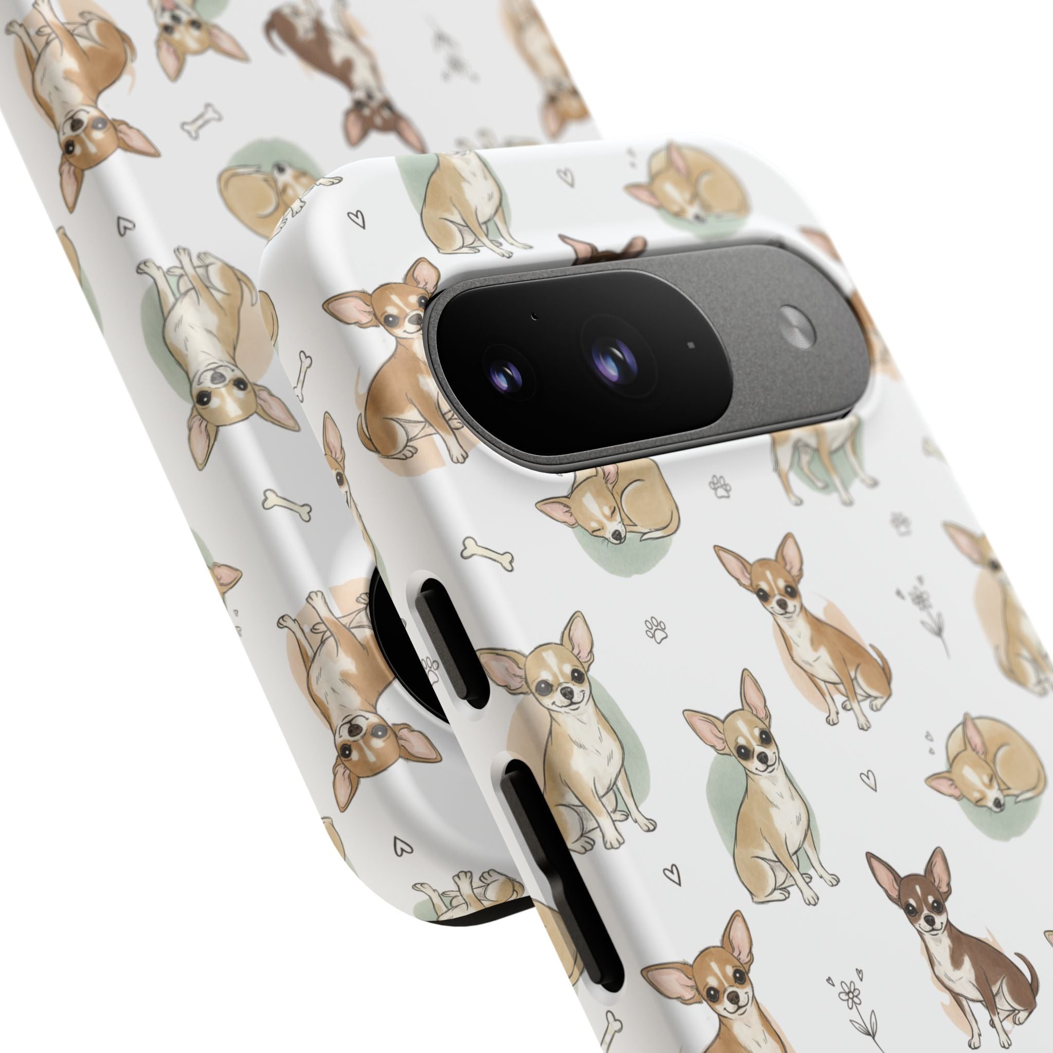 Watercolor Chihuahua Pattern Phone Case | Tough Case