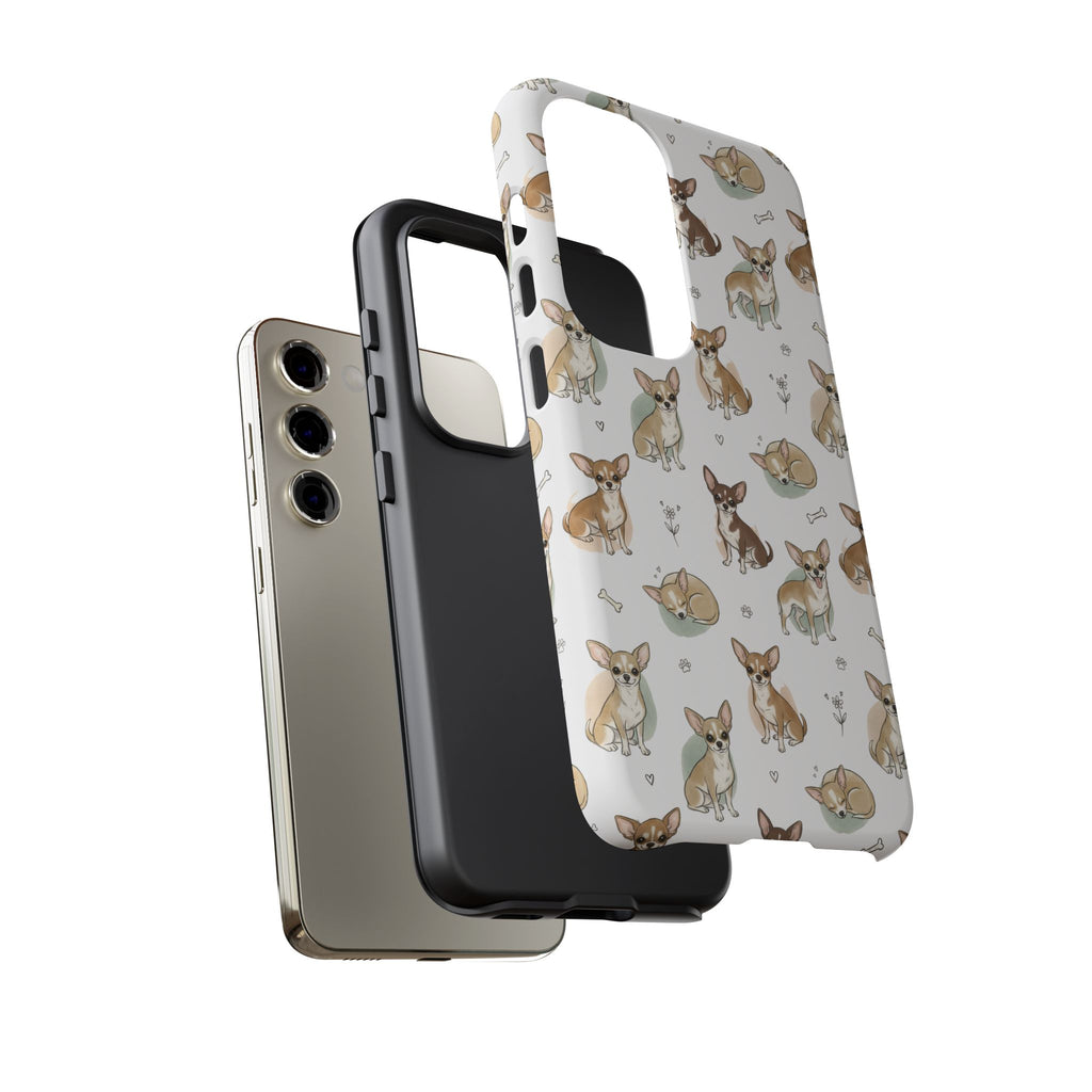 Watercolor Chihuahua Pattern Phone Case | Tough Case