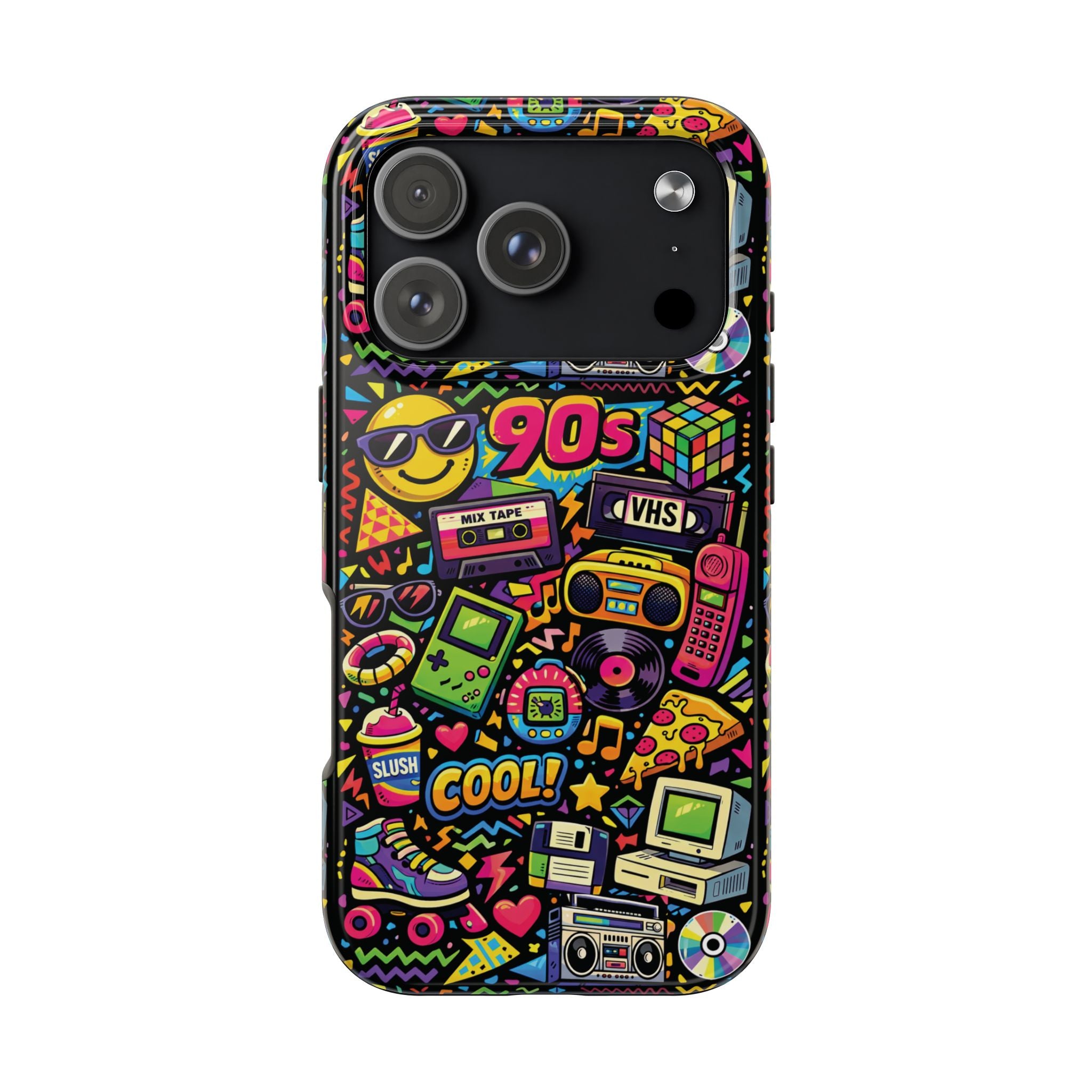 90s Retro Icons Tough Phone Case, Iphone and Samsung Phone Cases