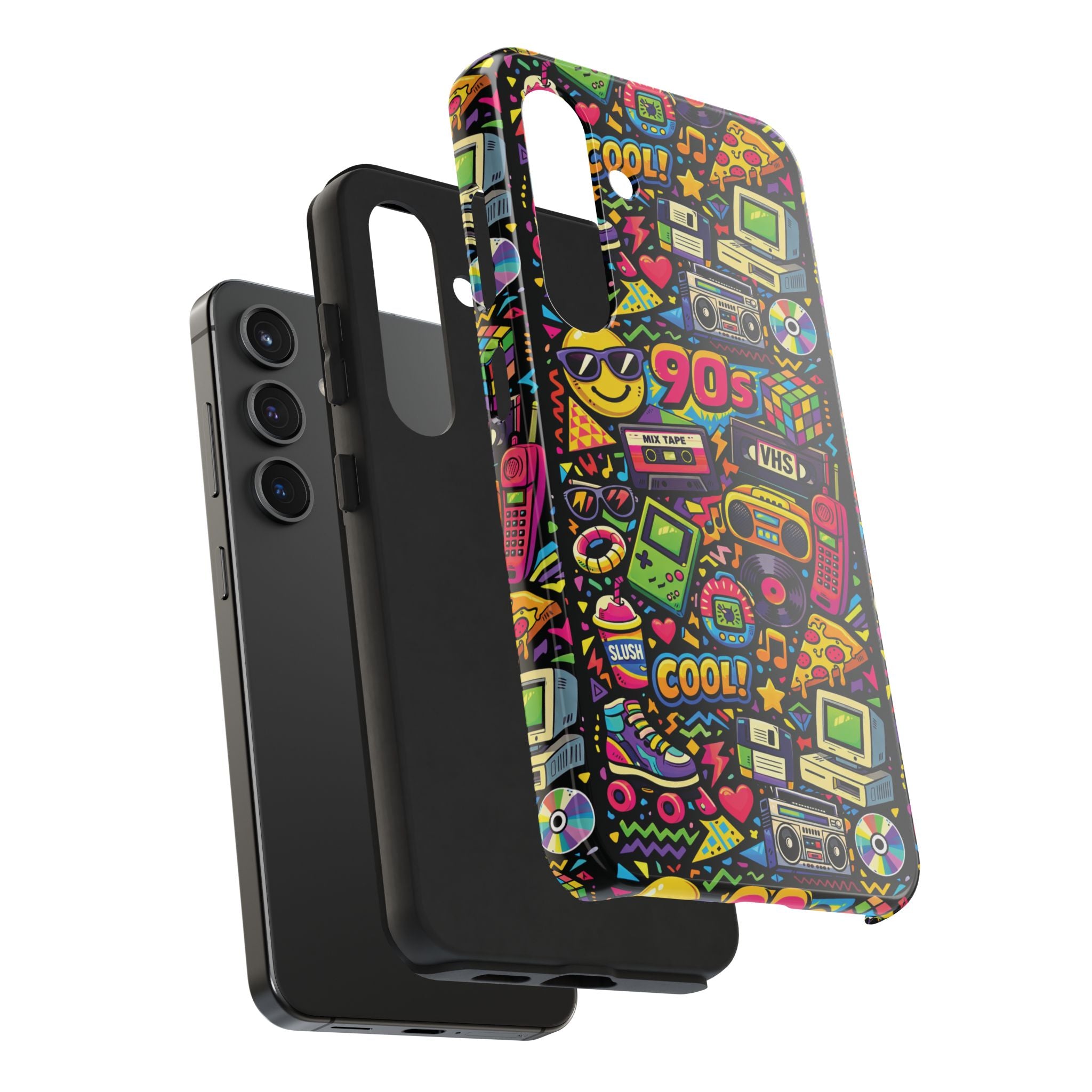 90s Retro Icons Tough Phone Case, Iphone and Samsung Phone Cases