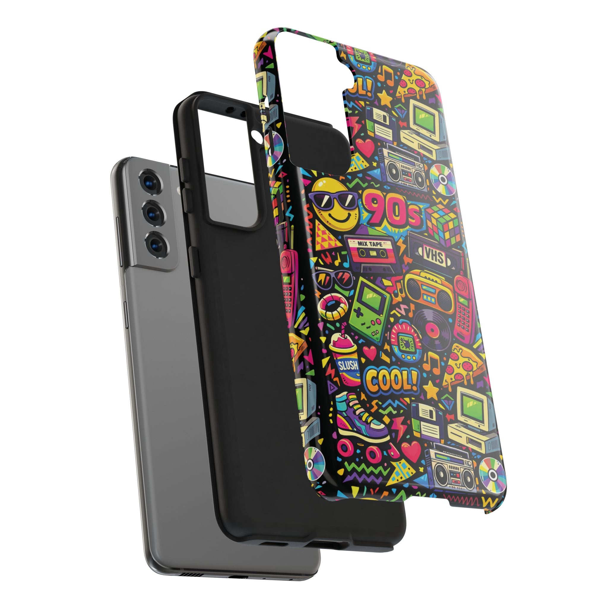 90s Retro Icons Tough Phone Case, Iphone and Samsung Phone Cases
