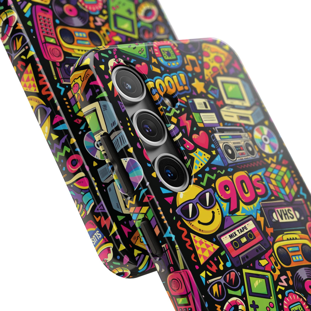 90s Retro Icons Tough Phone Case, Iphone and Samsung Phone Cases