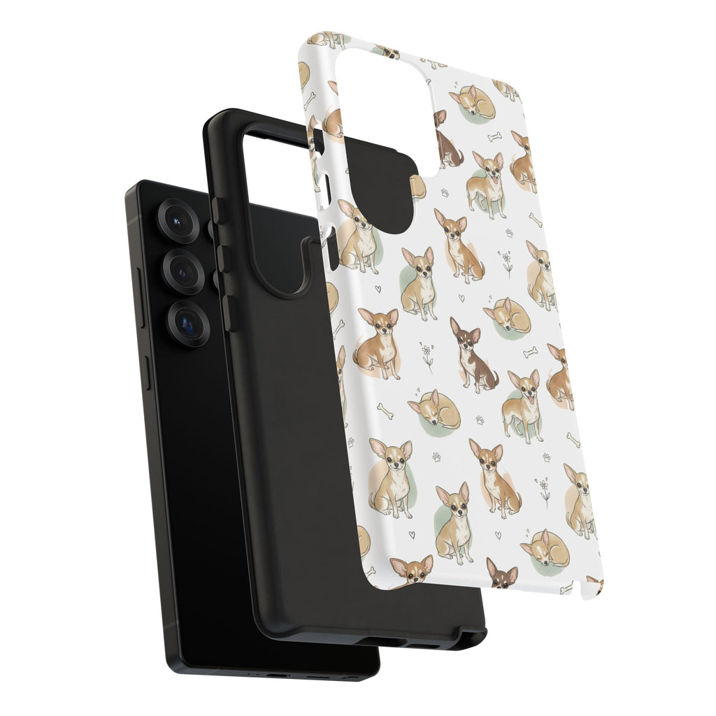 Watercolor Chihuahua Pattern Phone Case | Tough Case