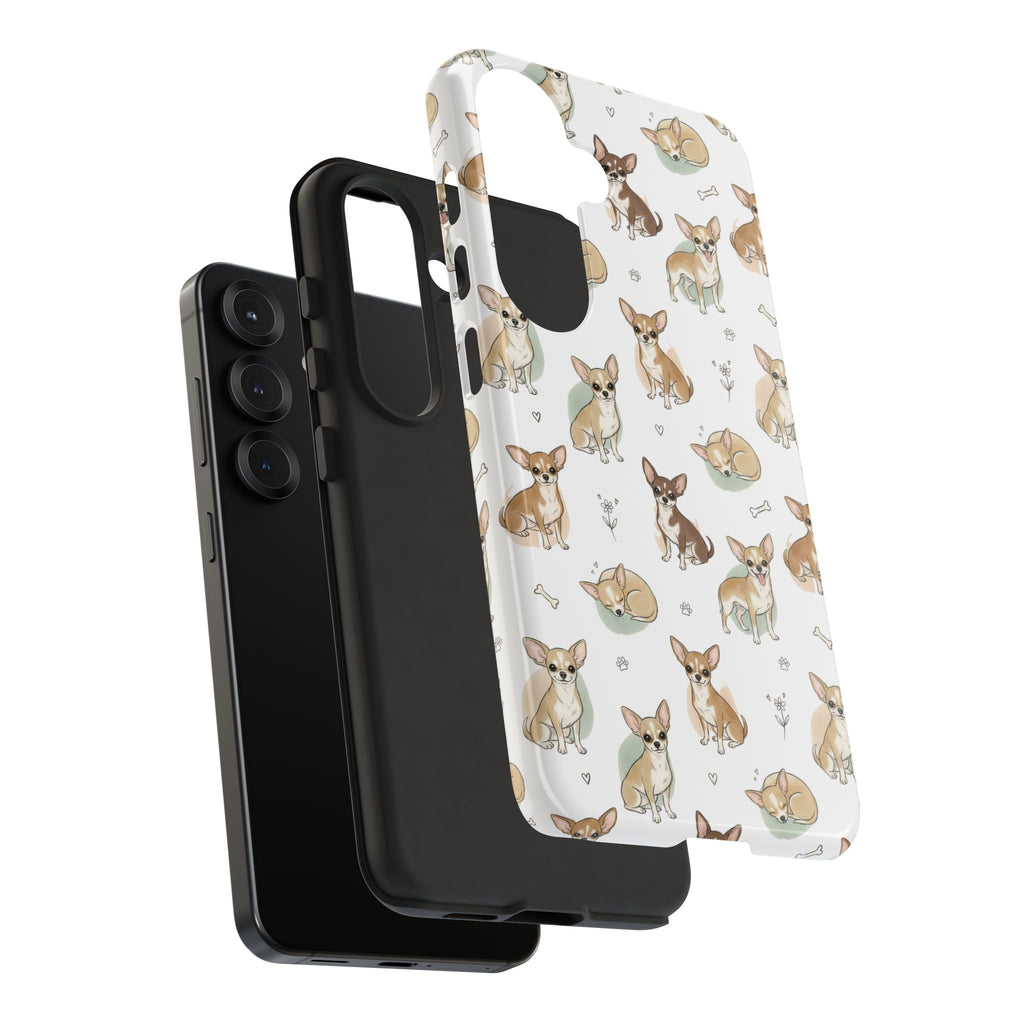 Watercolor Chihuahua Pattern Phone Case | Tough Case