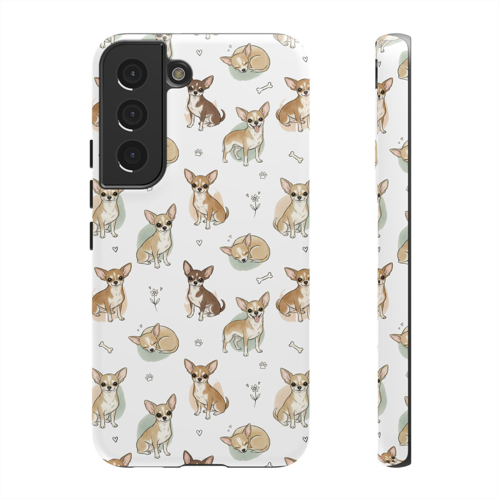 Watercolor Chihuahua Pattern Phone Case | Tough Case