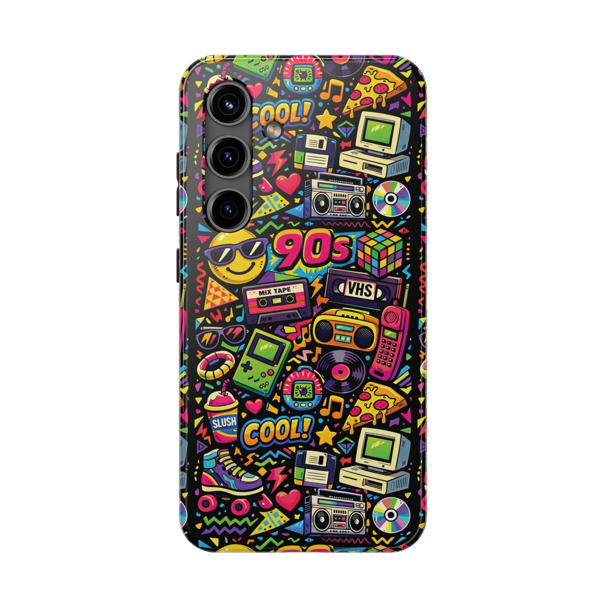 90s Retro Icons Tough Phone Case, Iphone and Samsung Phone Cases