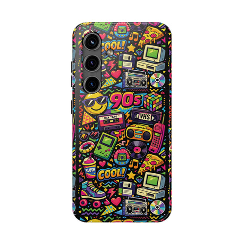 90s Retro Icons Tough Phone Case, Iphone and Samsung Phone Cases