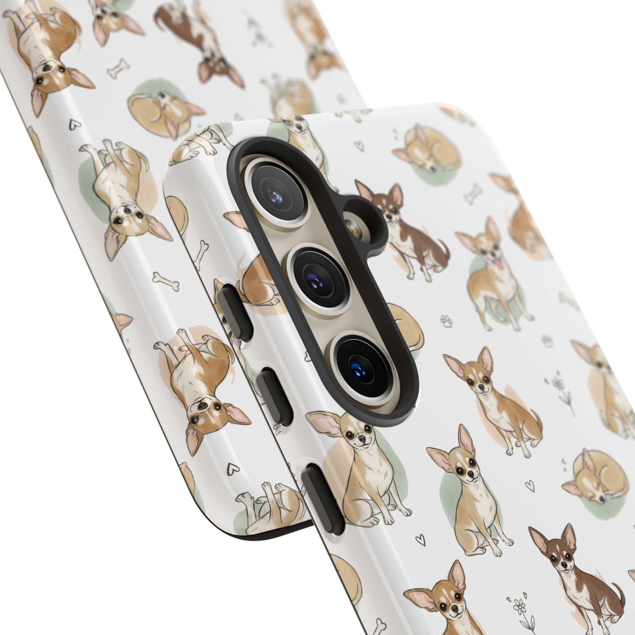 Watercolor Chihuahua Pattern Phone Case | Tough Case