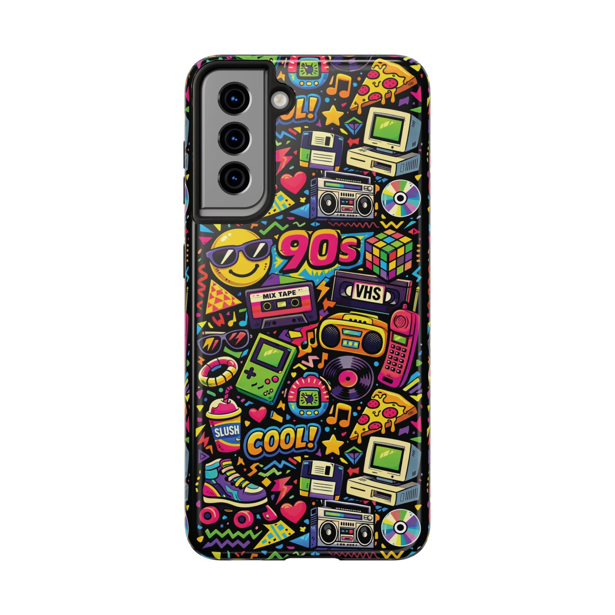 90s Retro Icons Tough Phone Case, Iphone and Samsung Phone Cases
