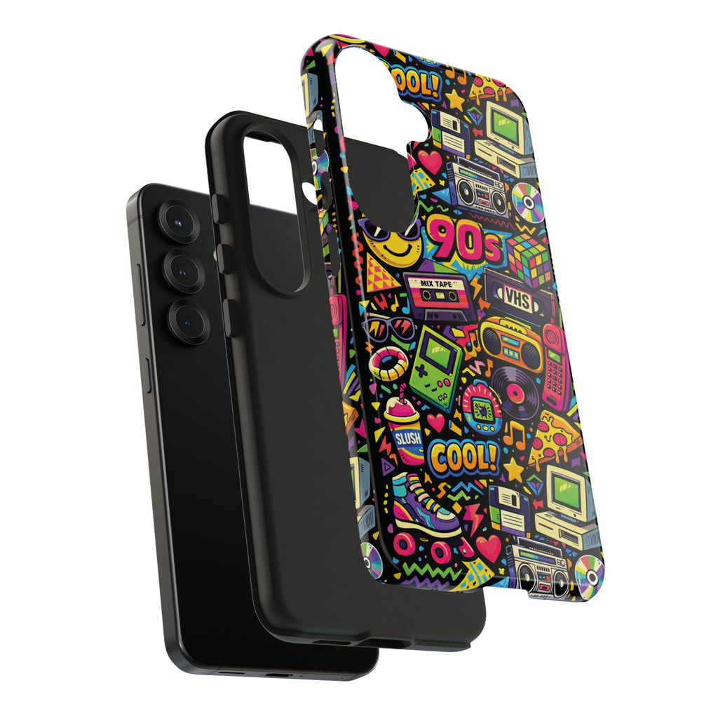 90s Retro Icons Tough Phone Case, Iphone and Samsung Phone Cases