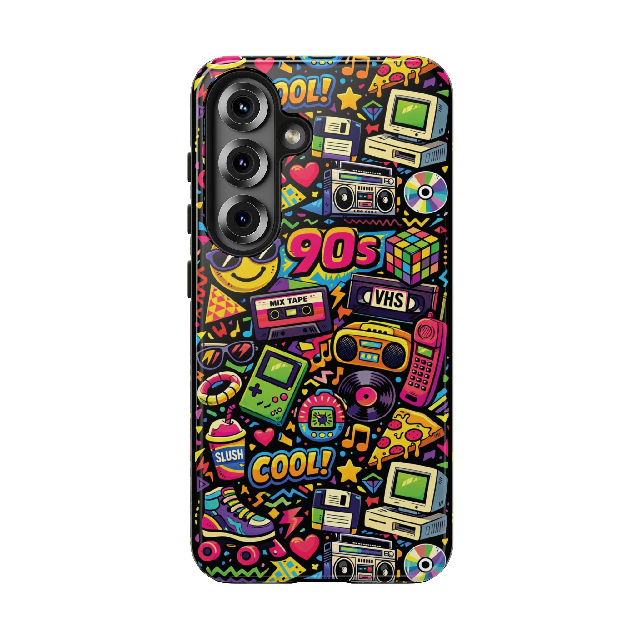 90s Retro Icons Tough Phone Case, Iphone and Samsung Phone Cases