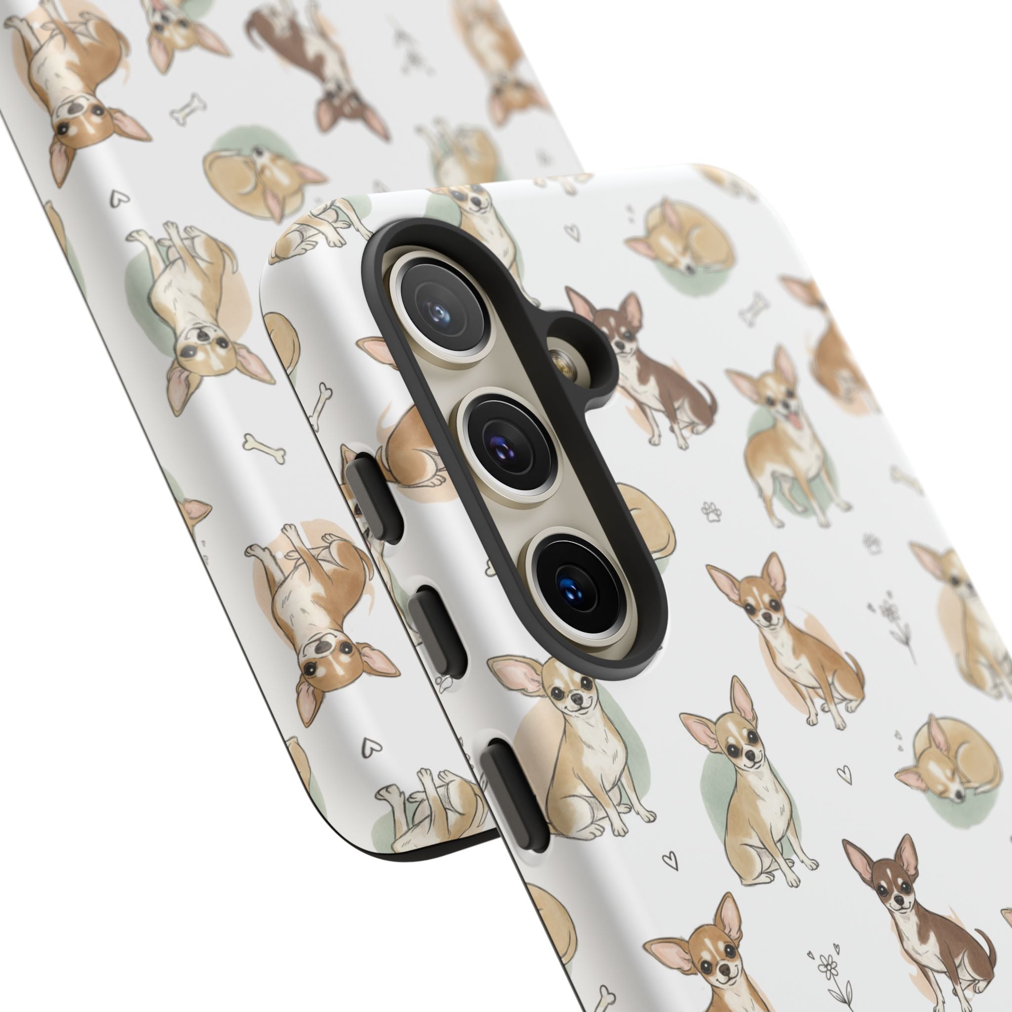 Watercolor Chihuahua Pattern Phone Case | Tough Case