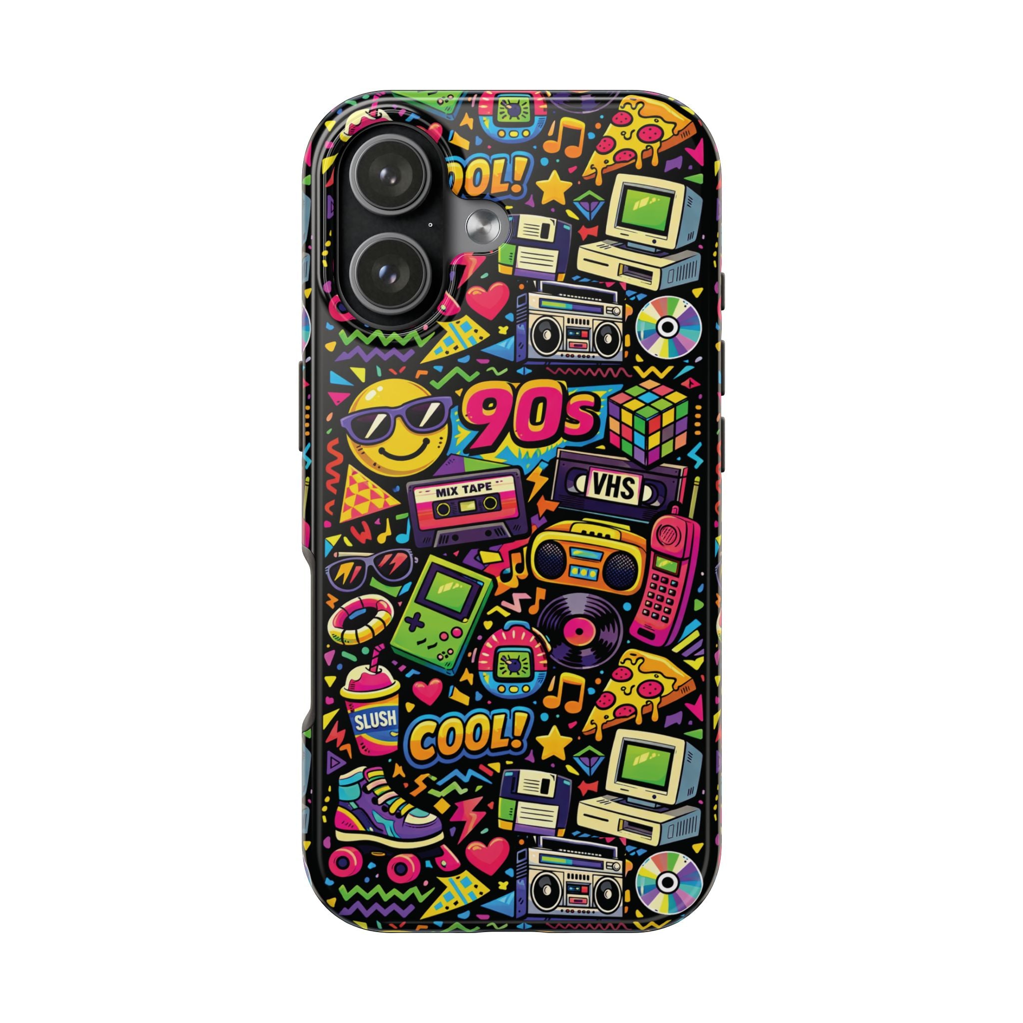 90s Retro Icons Tough Phone Case, Iphone and Samsung Phone Cases