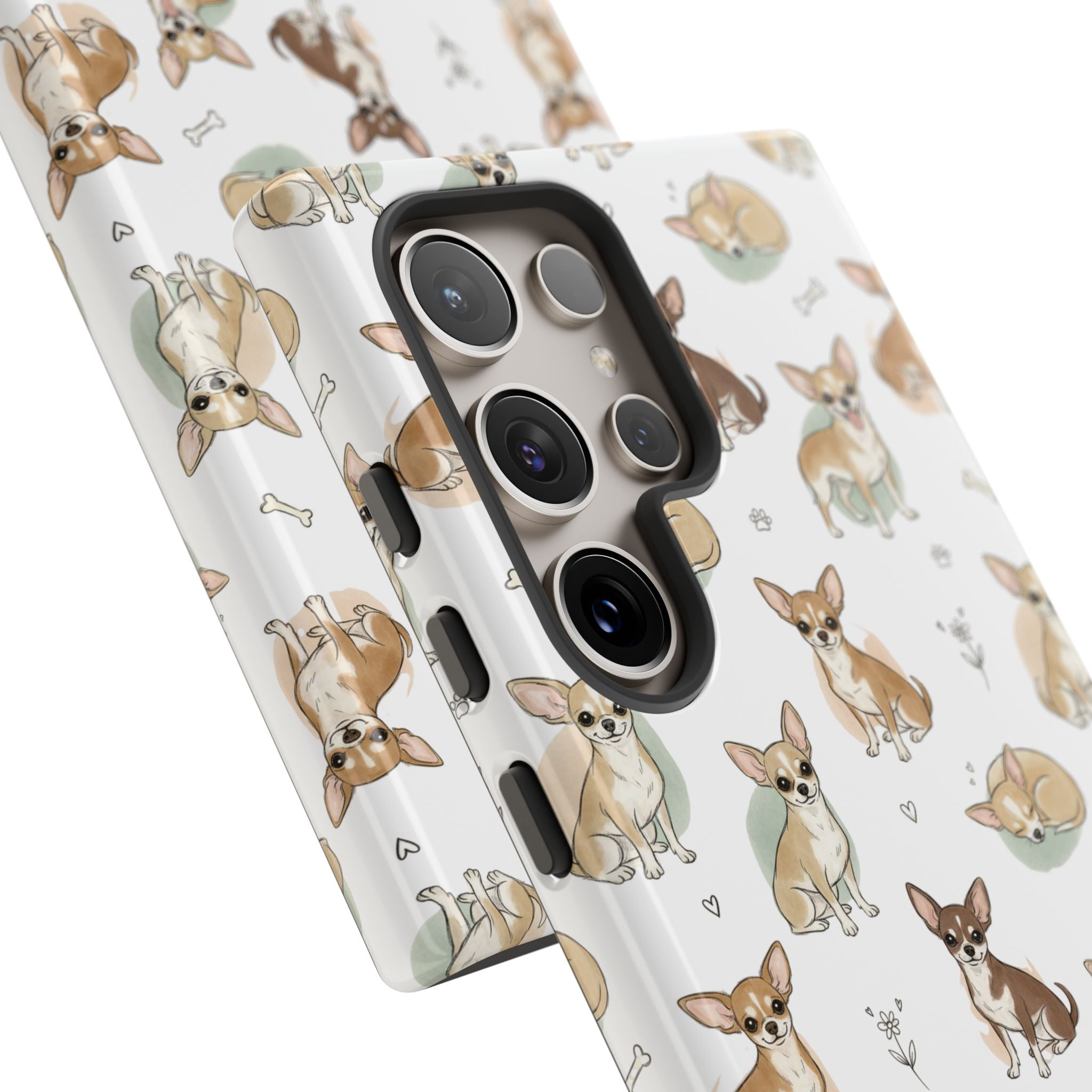 Watercolor Chihuahua Pattern Phone Case | Tough Case