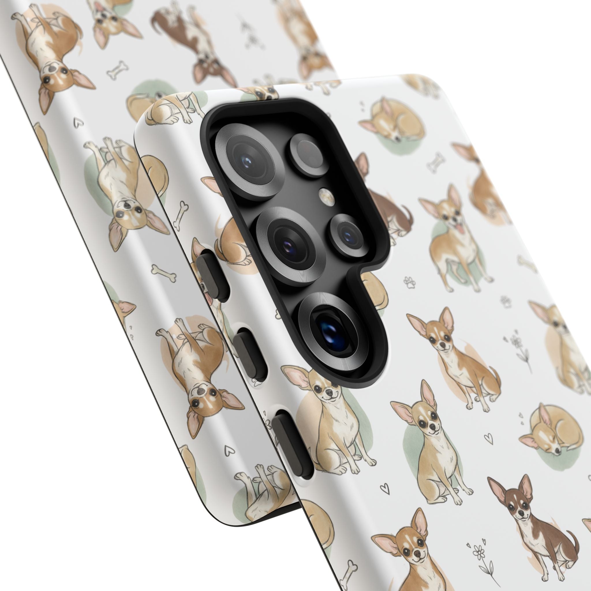 Watercolor Chihuahua Pattern Phone Case | Tough Case