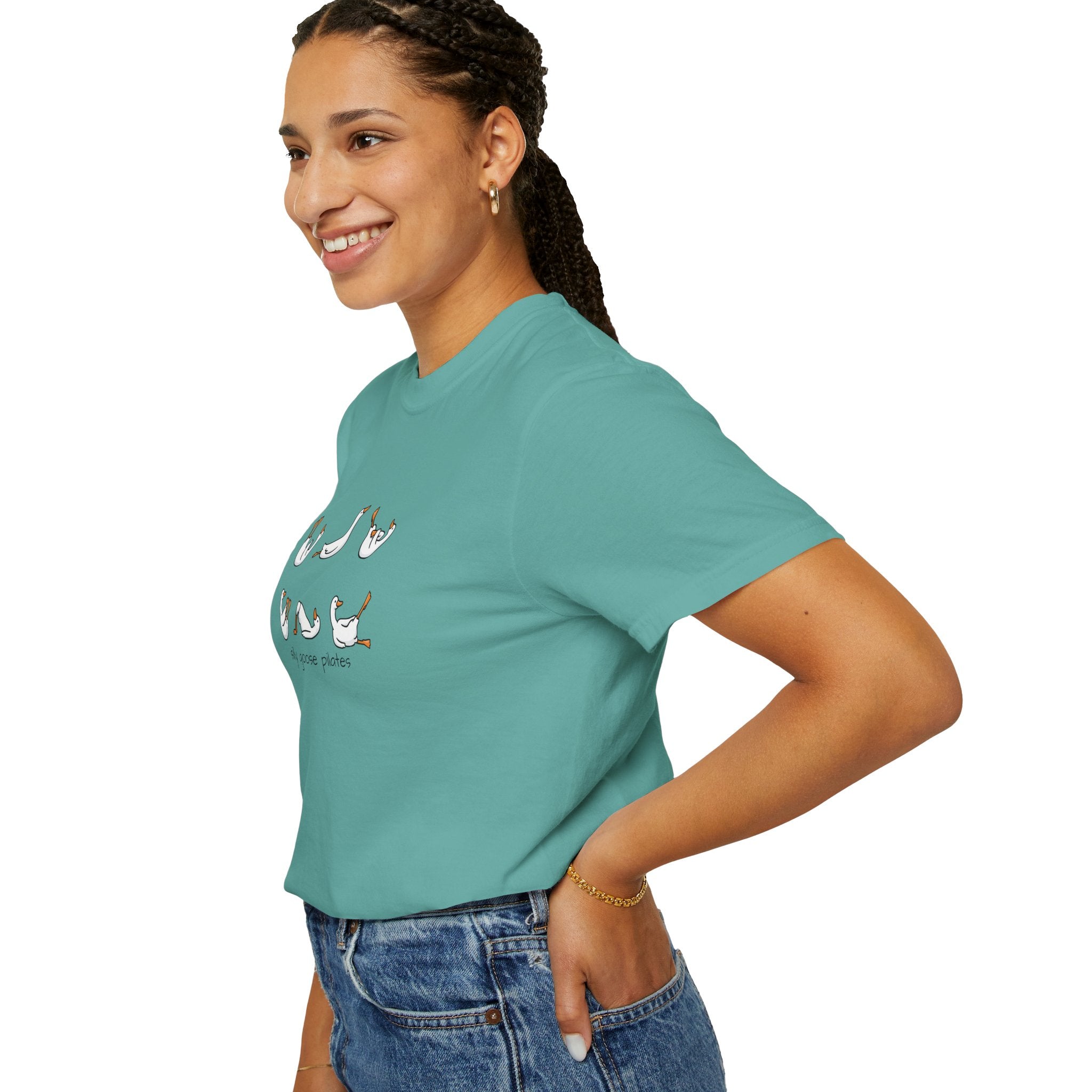 Silly Goose Pilates Poses T-Shirt | Cute Silly Goose Tee, Pilates Shirt